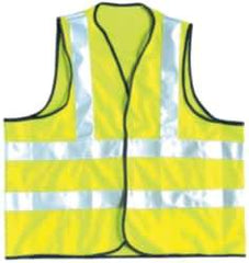 OccuNomix - Size 3XL High Visibility Yellow Solid General Purpose Vest - 52 to 54" Chest, ANSI 107-2015, Hook & Loop Closure, Polyester - Industrial Tool & Supply
