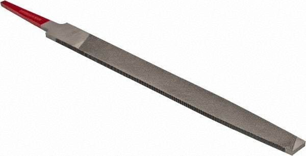 Simonds File - 6" Long, Smooth Cut, Flat American-Pattern File - Double Cut, Tang - Industrial Tool & Supply