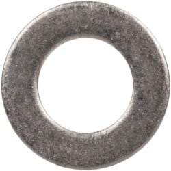 Made in USA - #4L Screw, Grade 300 Stainless Steel Standard Flat Washer - 0.115" ID x 0.209" OD, 0.016" Thick, Passivated Finish, Meets Military Specifications - Industrial Tool & Supply