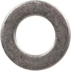 Made in USA - #4L Screw, Grade 300 Stainless Steel Standard Flat Washer - 0.115" ID x 0.209" OD, 0.016" Thick, Passivated Finish, Meets Military Specifications - Industrial Tool & Supply