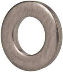 Made in USA - #5 Screw, Grade 300 Stainless Steel Standard Flat Washer - 0.128" ID x 0.238" OD, 0.032" Thick, Passivated Finish, Meets Military Specifications - Industrial Tool & Supply