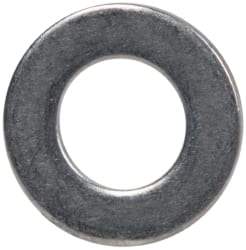Made in USA - #6L Screw, Grade 300 Stainless Steel Standard Flat Washer - 0.143" ID x 0.267" OD, 0.016" Thick, Passivated Finish, Meets Military Specifications - Industrial Tool & Supply