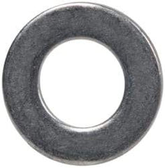 Made in USA - #6L Screw, Grade 300 Stainless Steel Standard Flat Washer - 0.143" ID x 0.267" OD, 0.016" Thick, Passivated Finish, Meets Military Specifications - Industrial Tool & Supply