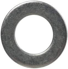Made in USA - #8L Screw, Grade 300 Stainless Steel Standard Flat Washer - 0.169" ID x 0.304" OD, 0.016" Thick, Passivated Finish, Meets Military Specifications - Industrial Tool & Supply