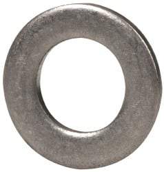 Made in USA - #8 Screw, Grade 300 Stainless Steel Standard Flat Washer - 0.169" ID x 0.304" OD, 0.032" Thick, Passivated Finish, Meets Military Specifications - Industrial Tool & Supply