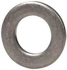 Made in USA - #8 Screw, Grade 300 Stainless Steel Standard Flat Washer - 0.169" ID x 0.304" OD, 0.032" Thick, Passivated Finish, Meets Military Specifications - Industrial Tool & Supply