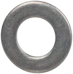 Made in USA - #10L Screw, Grade 300 Stainless Steel Standard Flat Washer - 0.195" ID x 0.354" OD, 0.032" Thick, Passivated Finish, Meets Military Specifications - Industrial Tool & Supply