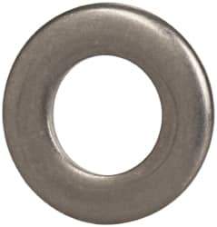 Made in USA - 1/4" Screw, Grade 300 Stainless Steel Standard Flat Washer - 0.255" ID x 0.468" OD, 0.063" Thick, Passivated Finish, Meets Military Specifications - Industrial Tool & Supply