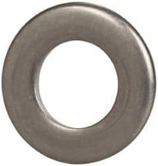 Made in USA - 1/4" Screw, Grade 300 Stainless Steel Standard Flat Washer - 0.255" ID x 0.468" OD, 0.063" Thick, Passivated Finish, Meets Military Specifications - Industrial Tool & Supply