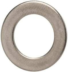 Made in USA - 3/8" Screw, Grade AN960 Stainless Steel Standard Flat Washer - 0.39" ID x 5/8" OD, 0.032" Thick, Passivated Finish, Meets Military Specifications - Industrial Tool & Supply