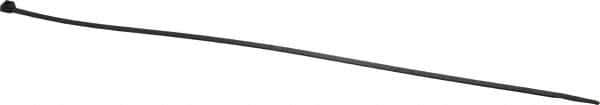 Made in USA - 14-1/4" Long Black Nylon Standard Cable Tie - 40 Lb Tensile Strength, 1.37mm Thick, 101.6mm Max Bundle Diam - Industrial Tool & Supply