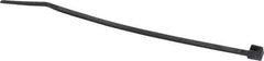 Made in USA - 4-1/8" Long Black Nylon Standard Cable Tie - 18 Lb Tensile Strength, 1.07mm Thick, 22.23mm Max Bundle Diam - Industrial Tool & Supply