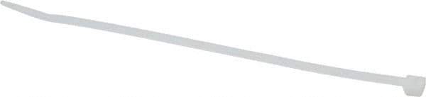Made in USA - 5.84" Long Natural (Color) Nylon Standard Cable Tie - 40 Lb Tensile Strength, 1.24mm Thick, 36.42mm Max Bundle Diam - Industrial Tool & Supply
