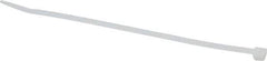 Made in USA - 5.84" Long Natural (Color) Nylon Standard Cable Tie - 40 Lb Tensile Strength, 1.24mm Thick, 36.42mm Max Bundle Diam - Industrial Tool & Supply