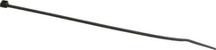 Made in USA - 6-3/16" Long Black Nylon Standard Cable Tie - 18 Lb Tensile Strength, 1.07mm Thick, 38.1mm Max Bundle Diam - Industrial Tool & Supply