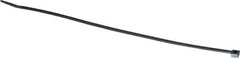 Made in USA - 8-7/8" Long Black Nylon Standard Cable Tie - 40 Lb Tensile Strength, 1.24mm Thick, 60.33mm Max Bundle Diam - Industrial Tool & Supply