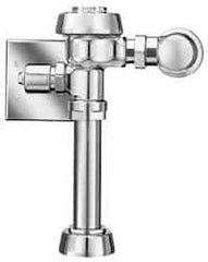 Sloan Valve Co. - 1-1/2" Spud Coupling, 3/4" Pipe, Closet Automatic Flush Valve - Handle Opening, 1.6 Gal per Flush, Metal Cover, Powered by Electrical Line with 24 Volt Step Down Transformer - Industrial Tool & Supply