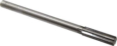 Made in USA - 0.662" Carbide-Tipped 6 Flute Chucking Reamer - Straight Flute, 9/16" Straight Shank, 2-1/4" Flute Length, 9" OAL - Industrial Tool & Supply
