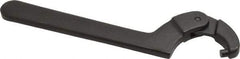 Proto - 1-1/4" to 3" Capacity, Black Oxide Finish, Adjustable Pin Spanner Wrench - 8-1/8" OAL, 7/32" Hook Pin Height - Industrial Tool & Supply