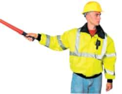 OccuNomix - Size 4XL General Purpose & High Visibility Jacket - Yellow, Polyester, Zipper, Snaps Closure, 52 to 55" Chest - Industrial Tool & Supply