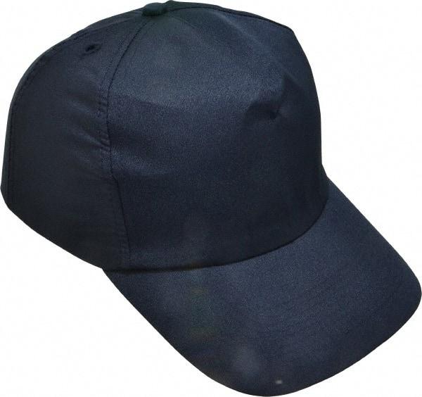 OccuNomix - Poly/Cotton over Polyethylene Insert Baseball Cap with Bump Cap Insert - Navy Blue - Industrial Tool & Supply