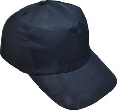 OccuNomix - Poly/Cotton over Polyethylene Insert Baseball Cap with Bump Cap Insert - Navy Blue - Industrial Tool & Supply