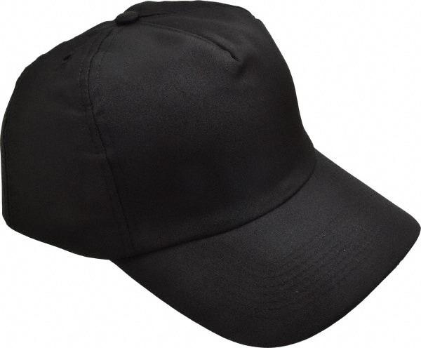OccuNomix - Poly/Cotton over Polyethylene Insert Baseball Cap with Bump Cap Insert - Black - Industrial Tool & Supply