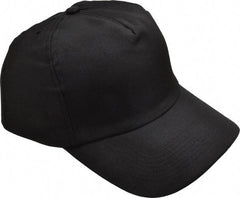 OccuNomix - Poly/Cotton over Polyethylene Insert Baseball Cap with Bump Cap Insert - Black - Industrial Tool & Supply