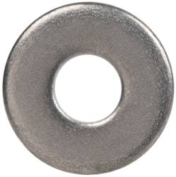 Made in USA - #2L Screw, Grade AN960 Stainless Steel Standard Flat Washer - 0.099" ID x 1/4" OD, 0.016" Thick, Passivated Finish, Meets Military Specifications - Industrial Tool & Supply