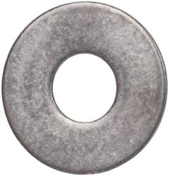 Made in USA - #10L Screw, Grade AN960 Stainless Steel Standard Flat Washer - 0.203" ID x 0.438" OD, 0.032" Thick, Passivated Finish, Meets Military Specifications - Industrial Tool & Supply