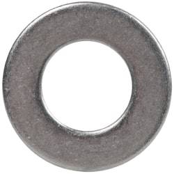 Made in USA - 1/4" Screw, Grade AN960 Stainless Steel Standard Flat Washer - 0.267" ID x 1/2" OD, 0.028" Thick, Passivated Finish, Meets Military Specifications - Industrial Tool & Supply