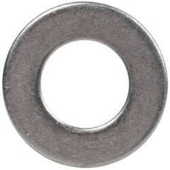 Made in USA - 1/4" Screw, Grade AN960 Stainless Steel Standard Flat Washer - 0.267" ID x 1/2" OD, 0.028" Thick, Passivated Finish, Meets Military Specifications - Industrial Tool & Supply