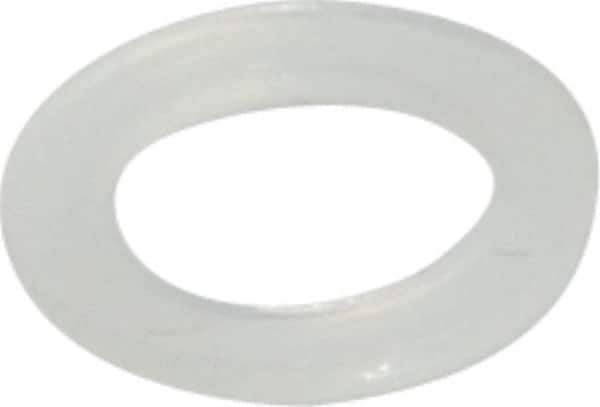 Made in USA - #12 Screw, Grade 6/6 Nylon Standard Flat Washer - 1/4" ID x 3/8" OD, 0.031" Thick, Plain Finish - Industrial Tool & Supply
