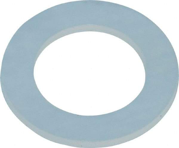 Made in USA - 1/4" Screw, Grade 6/6 Nylon Standard Flat Washer - 0.313" ID x 1/2" OD, 0.031" Thick, Plain Finish - Industrial Tool & Supply
