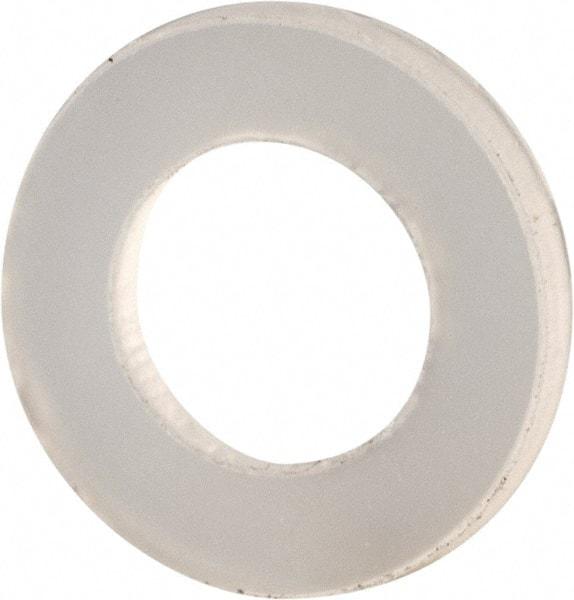 Made in USA - #4 Screw, Grade 6/6 Nylon Standard Flat Washer - 0.12" ID x 0.22" OD, 0.031" Thick, Plain Finish - Industrial Tool & Supply