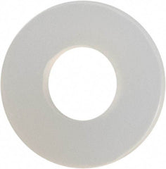 Made in USA - #4 Screw, Grade 6/6 Nylon Standard Flat Washer - 0.12" ID x 0.28" OD, 0.031" Thick, Plain Finish - Industrial Tool & Supply