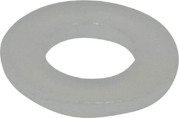 Made in USA - #6 Screw, Grade 6/6 Nylon Standard Flat Washer - 0.156" ID x 0.312" OD, 0.031" Thick, Plain Finish - Industrial Tool & Supply