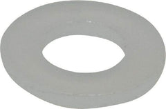 Made in USA - #6 Screw, Grade 6/6 Nylon Standard Flat Washer - 0.156" ID x 0.312" OD, 0.031" Thick, Plain Finish - Industrial Tool & Supply