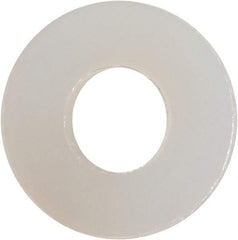 Made in USA - #8 Screw, Grade 6/6 Nylon Standard Flat Washer - 0.177" ID x 0.408" OD, 0.062" Thick, Plain Finish - Industrial Tool & Supply