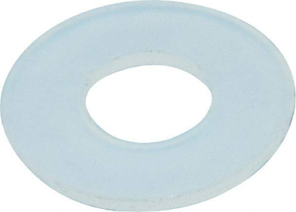 Made in USA - #10 Screw, Grade 6/6 Nylon Standard Flat Washer - 0.2" ID x 0.45" OD, 0.031" Thick, Plain Finish - Industrial Tool & Supply