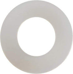 Made in USA - #12 Screw, Grade 6/6 Nylon Standard Flat Washer - 0.24" ID x 0.465" OD, 0.015" Thick, Plain Finish - Industrial Tool & Supply