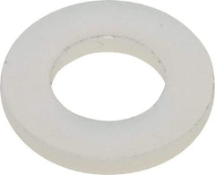 Made in USA - #12 Screw, Grade 6/6 Nylon Standard Flat Washer - 0.252" ID x 0.472" OD, 0.062" Thick, Plain Finish - Industrial Tool & Supply
