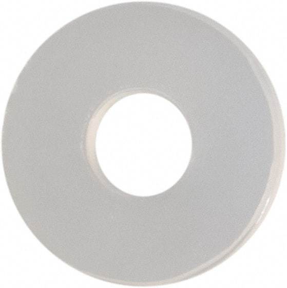 Made in USA - #0 Screw, Grade 6/6 Nylon Standard Flat Washer - 0.068" ID x 0.188" OD, 0.025" Thick, Plain Finish - Industrial Tool & Supply
