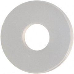 Made in USA - #0 Screw, Grade 6/6 Nylon Standard Flat Washer - 0.068" ID x 0.188" OD, 0.025" Thick, Plain Finish - Industrial Tool & Supply