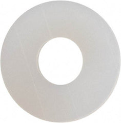 Made in USA - #3 Screw, Grade 6/6 Nylon Standard Flat Washer - 0.109" ID x 0.312" OD, 0.031" Thick, Plain Finish - Industrial Tool & Supply