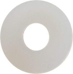 Made in USA - #6 Screw, Grade 6/6 Nylon Standard Flat Washer - 0.156" ID x 0.438" OD, 0.04" Thick, Plain Finish - Industrial Tool & Supply