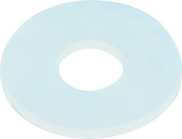 Made in USA - #10 Screw, Grade 6/6 Nylon Standard Flat Washer - 0.203" ID x 0.562" OD, 0.04" Thick, Plain Finish - Industrial Tool & Supply