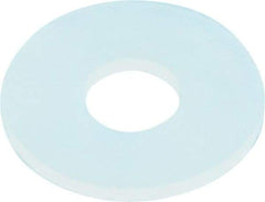 Made in USA - #10 Screw, Grade 6/6 Nylon Standard Flat Washer - 0.203" ID x 0.562" OD, 0.04" Thick, Plain Finish - Industrial Tool & Supply