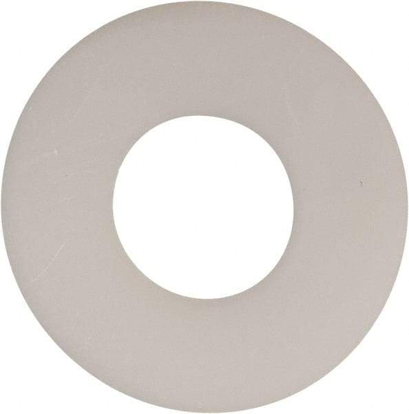 Made in USA - 7/16" Screw, Grade 6/6 Nylon Standard Flat Washer - 0.469" ID x 1-1/8" OD, 0.062" Thick, Plain Finish - Industrial Tool & Supply