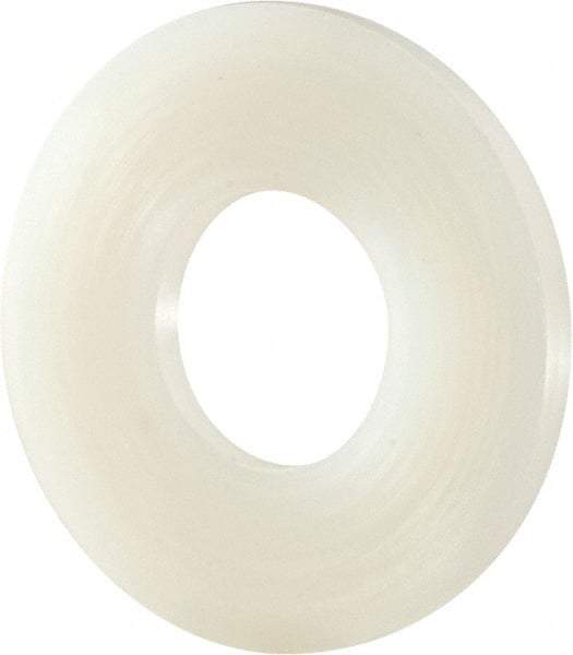Made in USA - 1/2" Screw, Grade 6/6 Nylon Standard Flat Washer - 0.531" ID x 1-1/4" OD, 0.1" Thick, Plain Finish - Industrial Tool & Supply